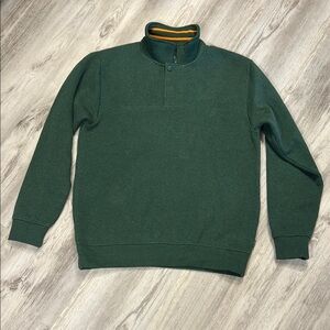 Orvis Signature 1/4-Zip Fleece Pullover Men’s Snap Neck Varsity Sweatshirt Sz M